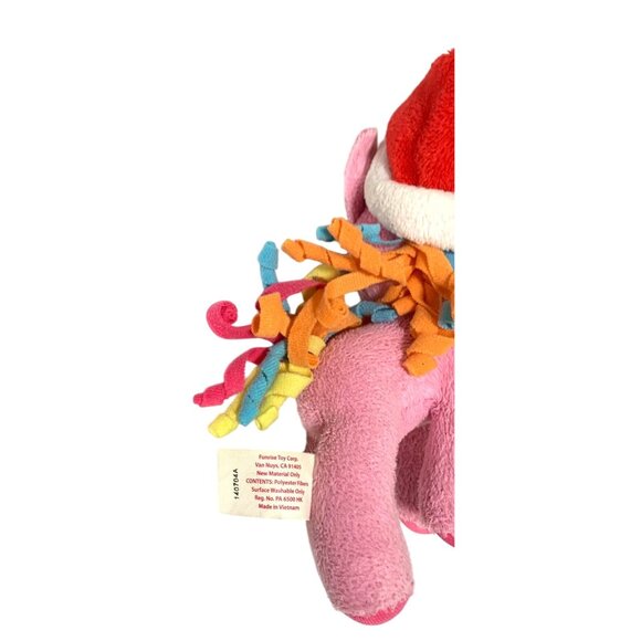 My Little Pony Pink Pinkie Pie Plush with Santa hat Stuffed Animal Doll Toy Ball - Picture 4 of 4